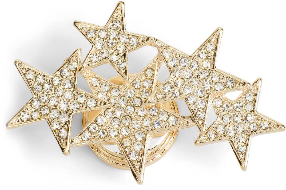 Stylebreaker Magnet Brosche mit Sternen und Strass