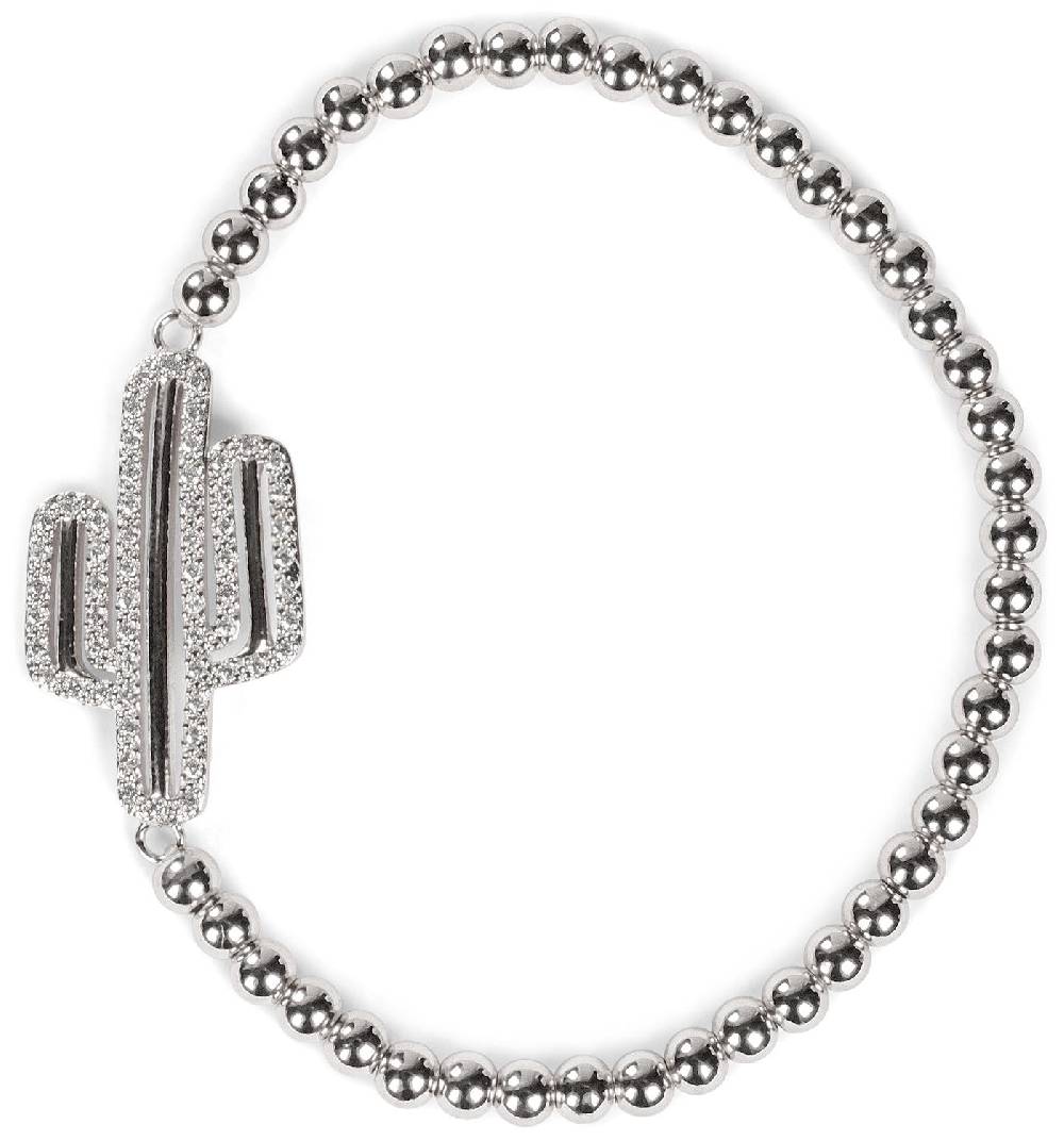 Stylebreaker Kugelarmband mit Kaktus und Strass Flash Sale