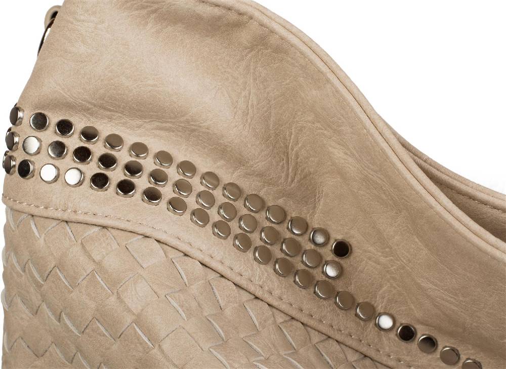 Stylebreaker Hobo Bag in Flechtoptik mit Nieten Preisnachlass