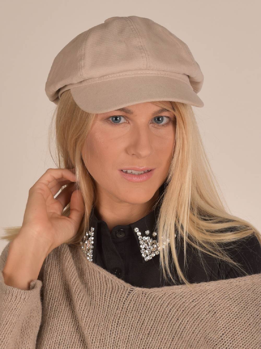Stylebreaker Einsteckkragen mit Strass besetzt Weihnachtsangebot