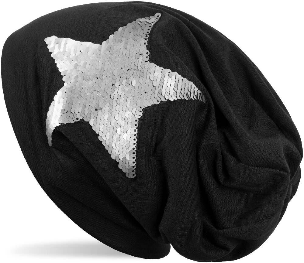 Stylebreaker Beanie mit Wendepailletten Stern Muttertagsangebot