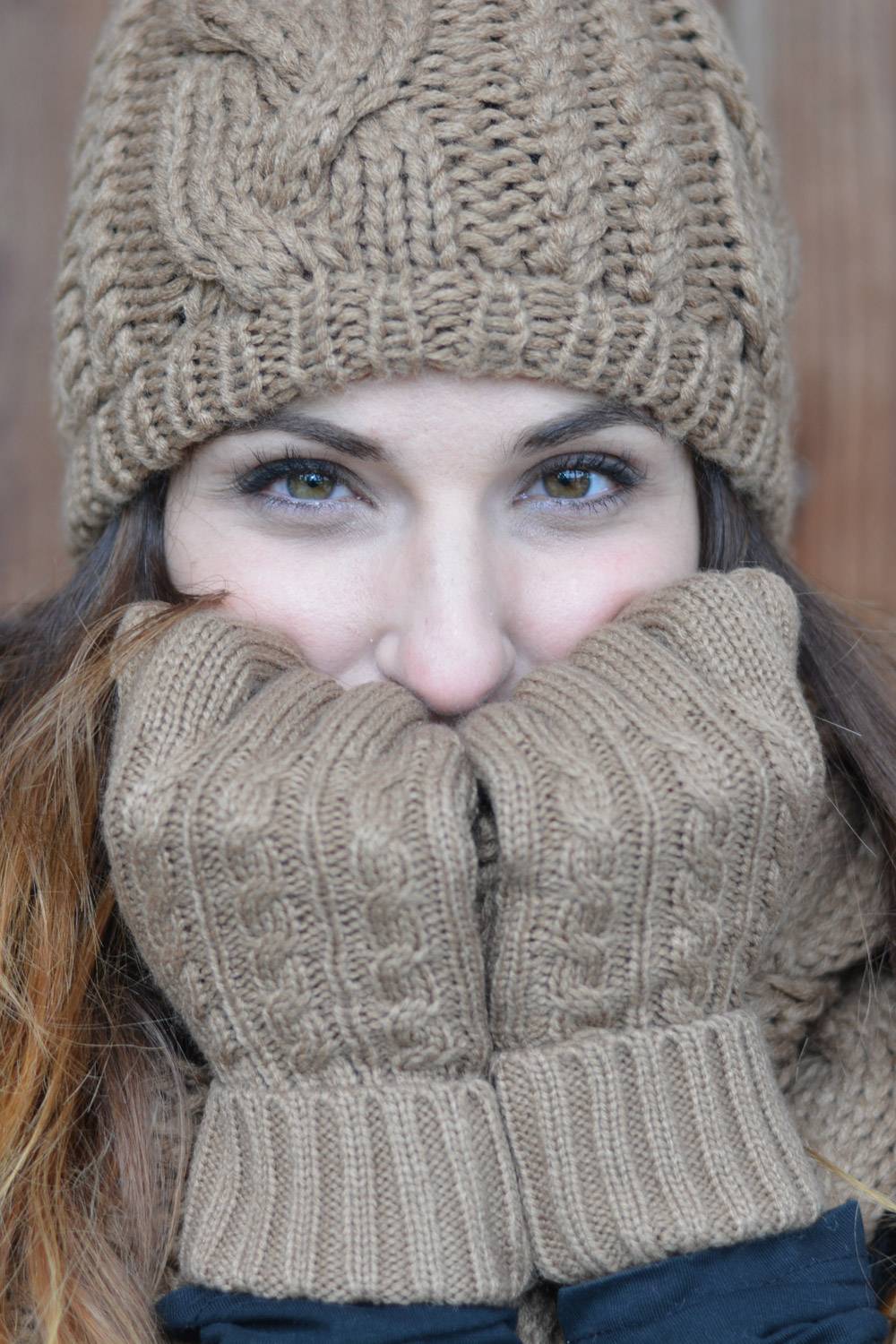 Stylebreaker Strickhandschuhe mit Zopfmuster Jubiläumsangebot
