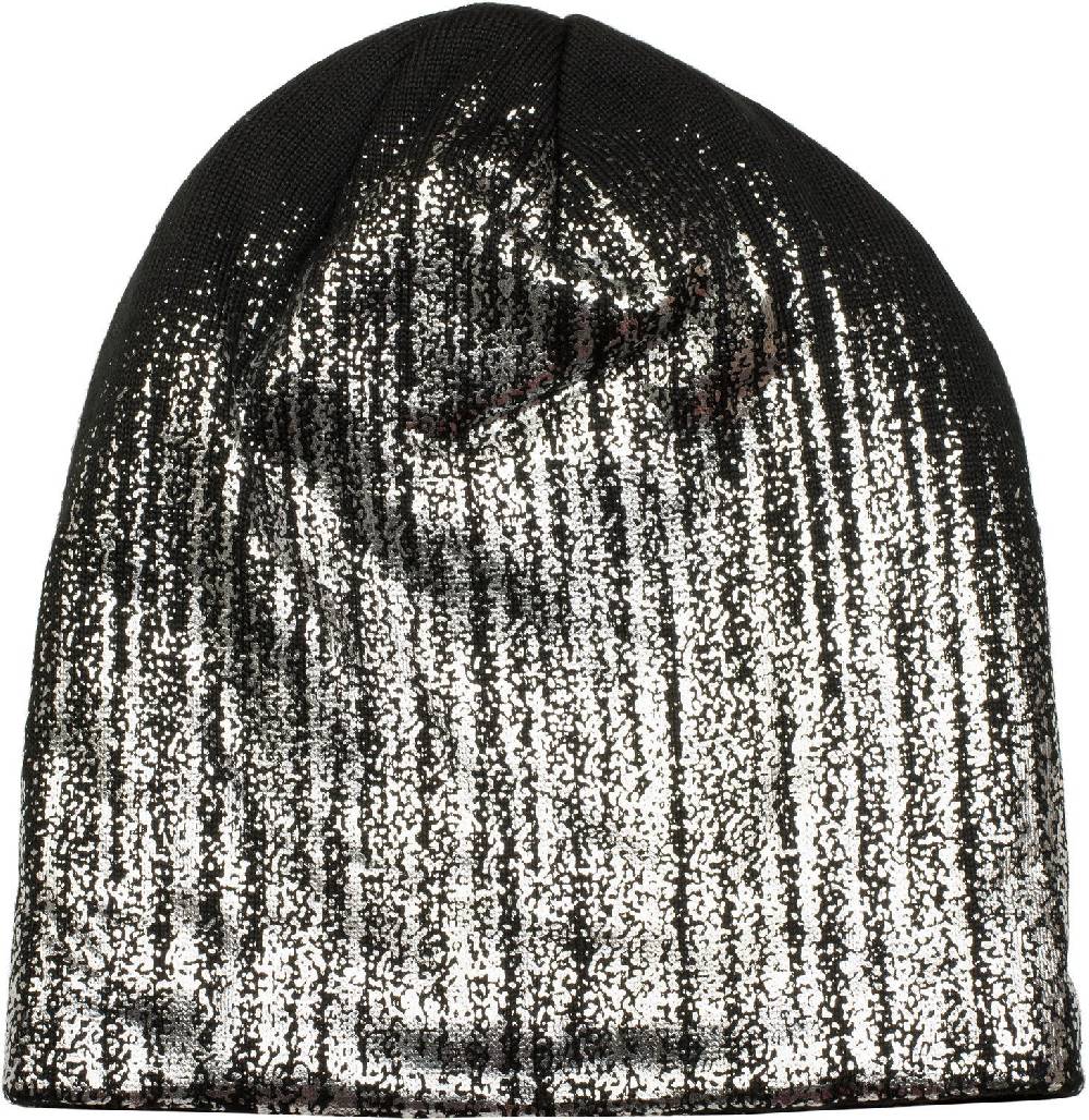 Stylebreaker Feinstrick Beanie mit Metallic Print Top Angebot