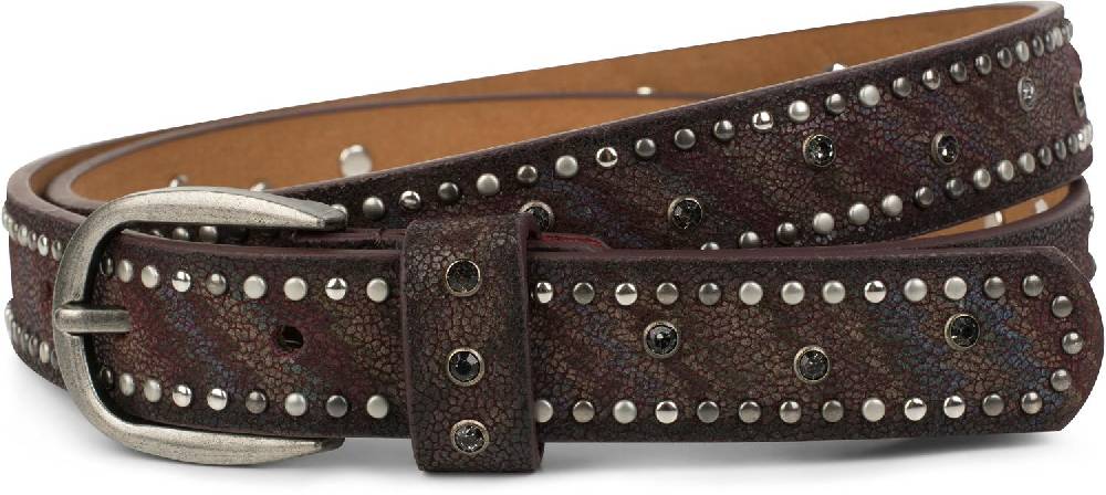 Stylebreaker Schmaler Nietengürtel mit Streifen und Strass Zeitlich begrenztes Angebot