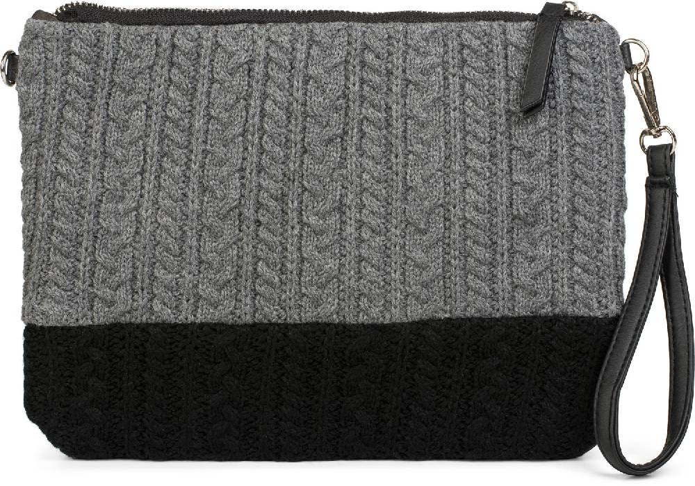 Stylebreaker Strick Clutch mit Zopfmuster Letzte 3 Tage