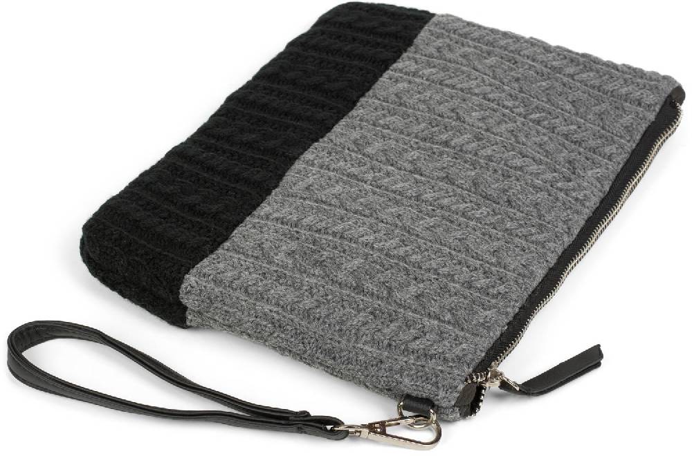 Stylebreaker Strick Clutch mit Zopfmuster Letzte 3 Tage