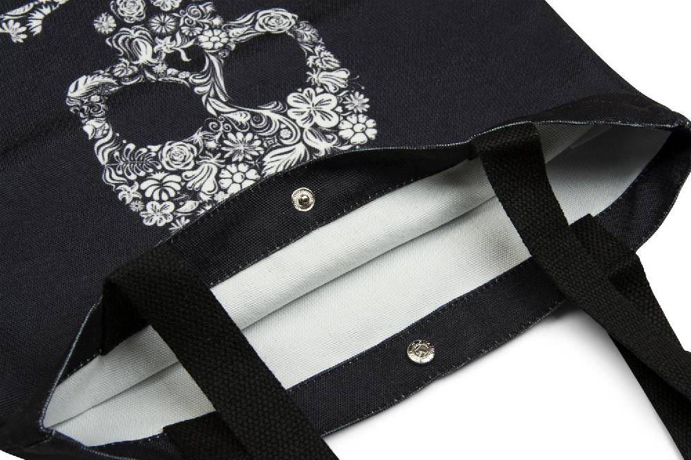 Stylebreaker Einkaufstasche mit Totenkopf Neueste Stile