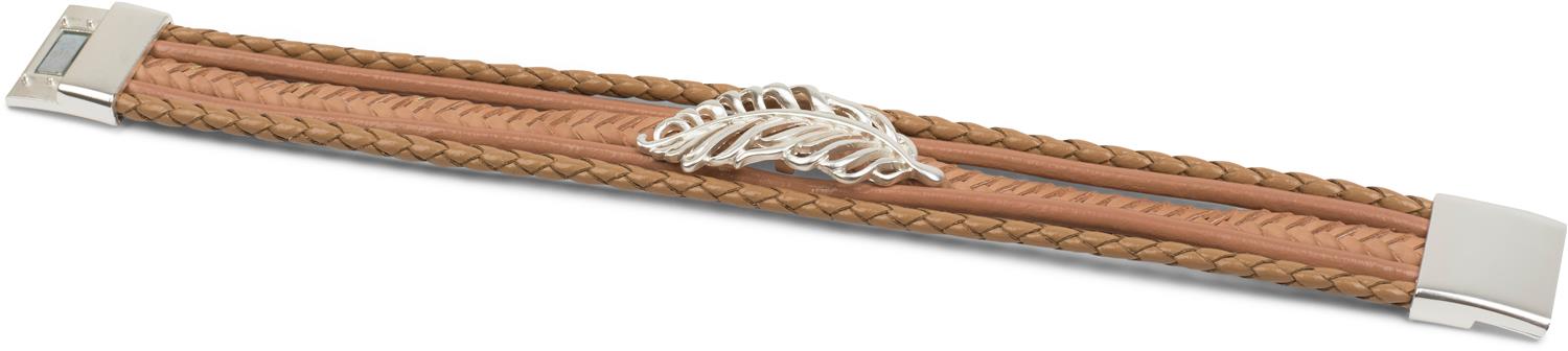 Stylebreaker Flecht Armband mit Feder Schmuck Element Nur für heute