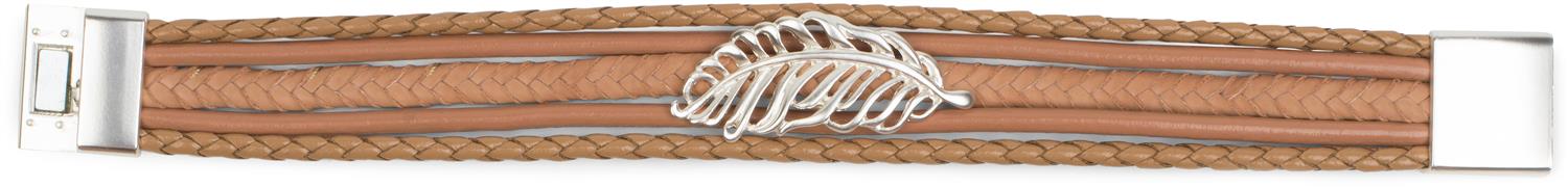 Stylebreaker Flecht Armband mit Feder Schmuck Element Nur für heute