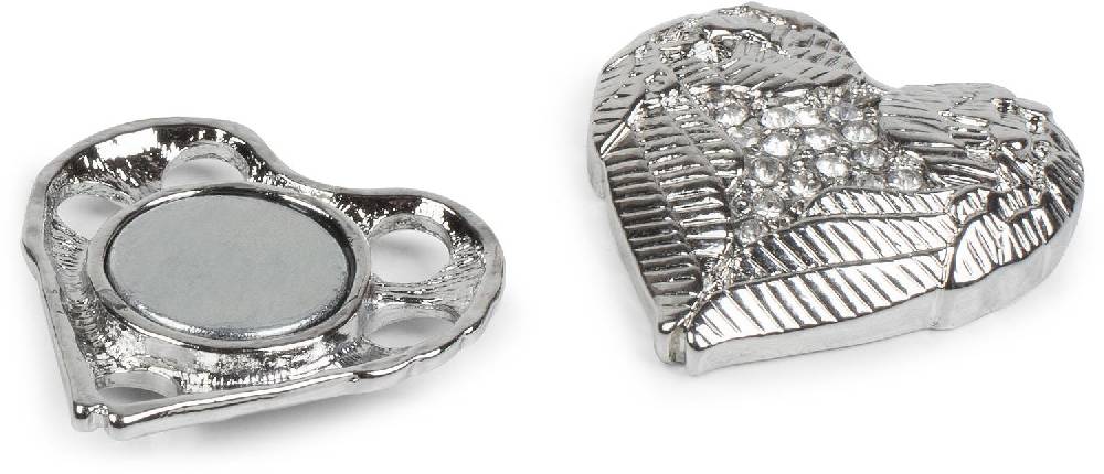Stylebreaker Kleine Magnet Brosche mit Herz und Flügel Vierteljährliche Förderung