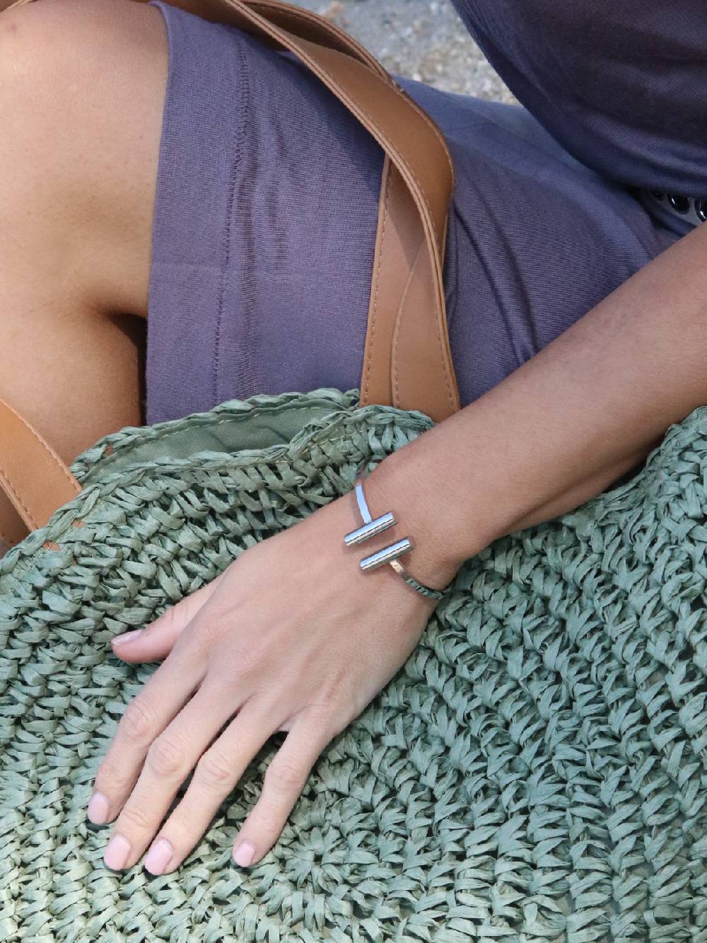 Stylebreaker Edelstahl Armreif mit Stab Schmuck Begrenzt auf 3 Tage