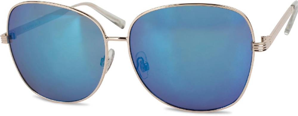 Stylebreaker Sonnenbrille mit Ovalen Gläsern & Metallgestell