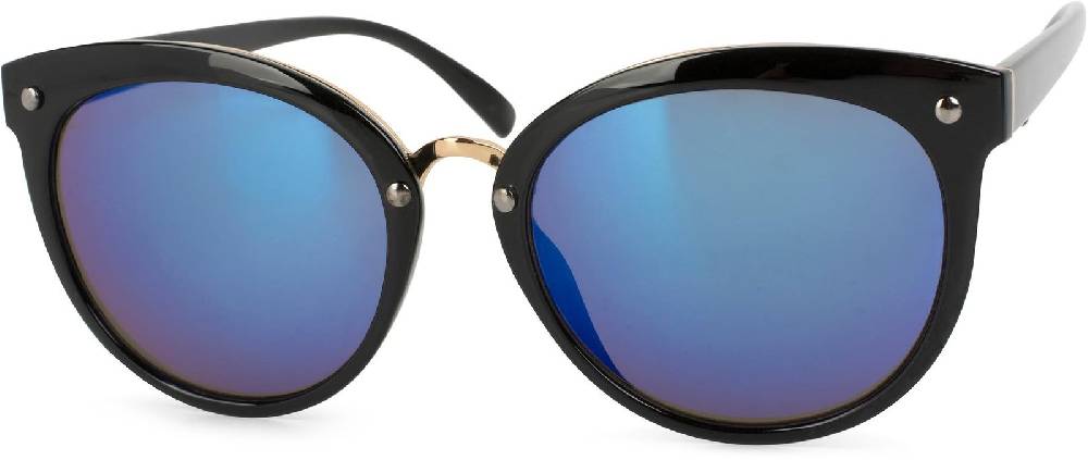 Stylebreaker Cat Eye Sonnenbrille Material-Mix-Rahmen