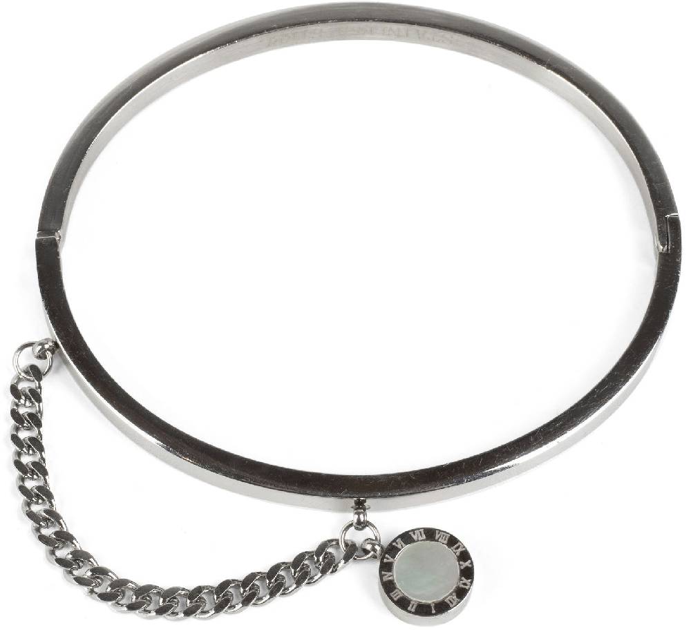 Stylebreaker Edelstahl Armreif mit Kette & Anhänger Hotsell