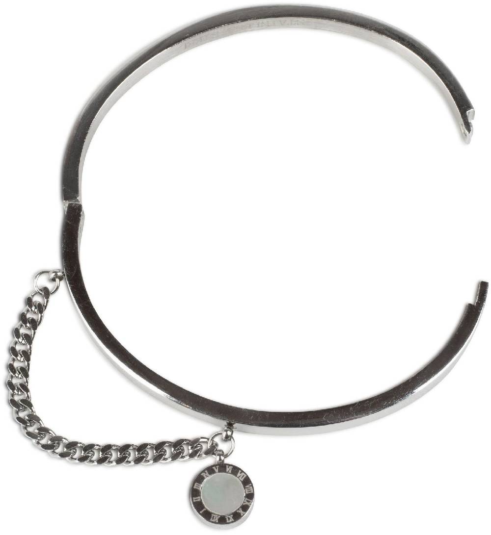 Stylebreaker Edelstahl Armreif mit Kette & Anhänger Hotsell