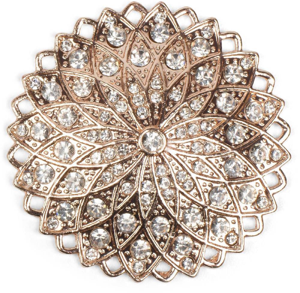 Stylebreaker Magnet Brosche mit Strass