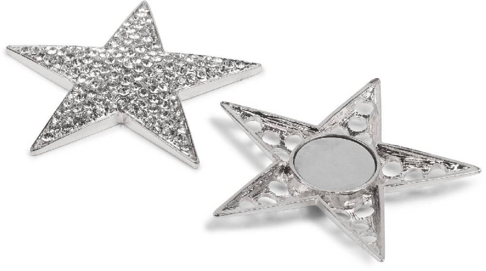 Stylebreaker Stern Magnet Brosche mit Strass Steinen Günstig kaufen