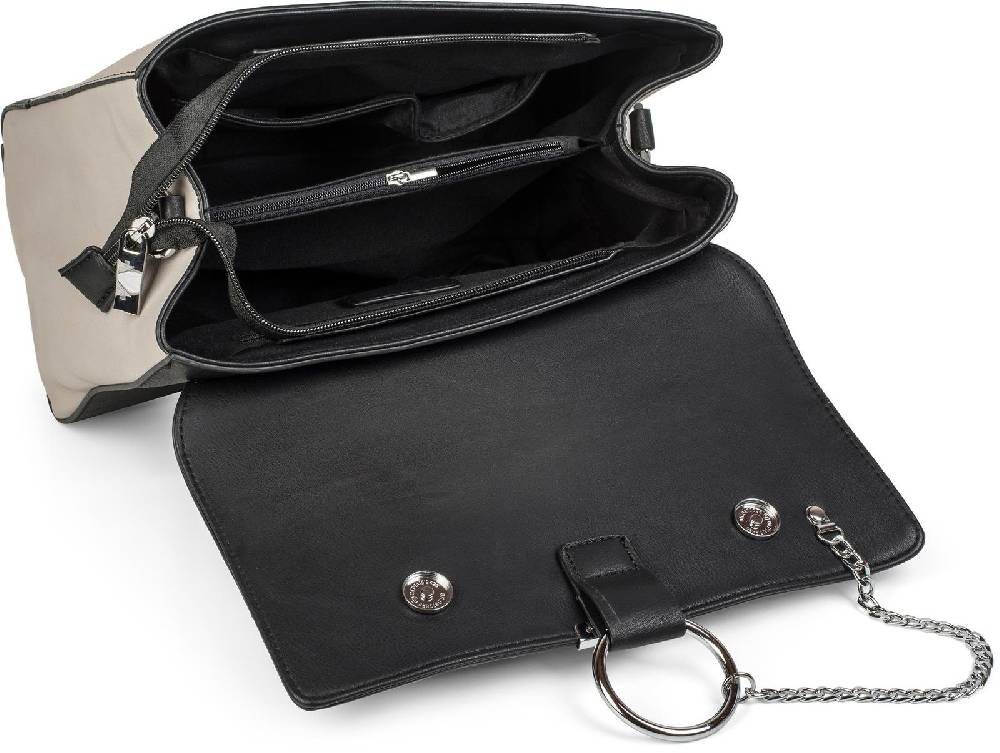 Stylebreaker Henkeltasche 2-Tone mit Metall Ring und Kette Großer Ausverkauf