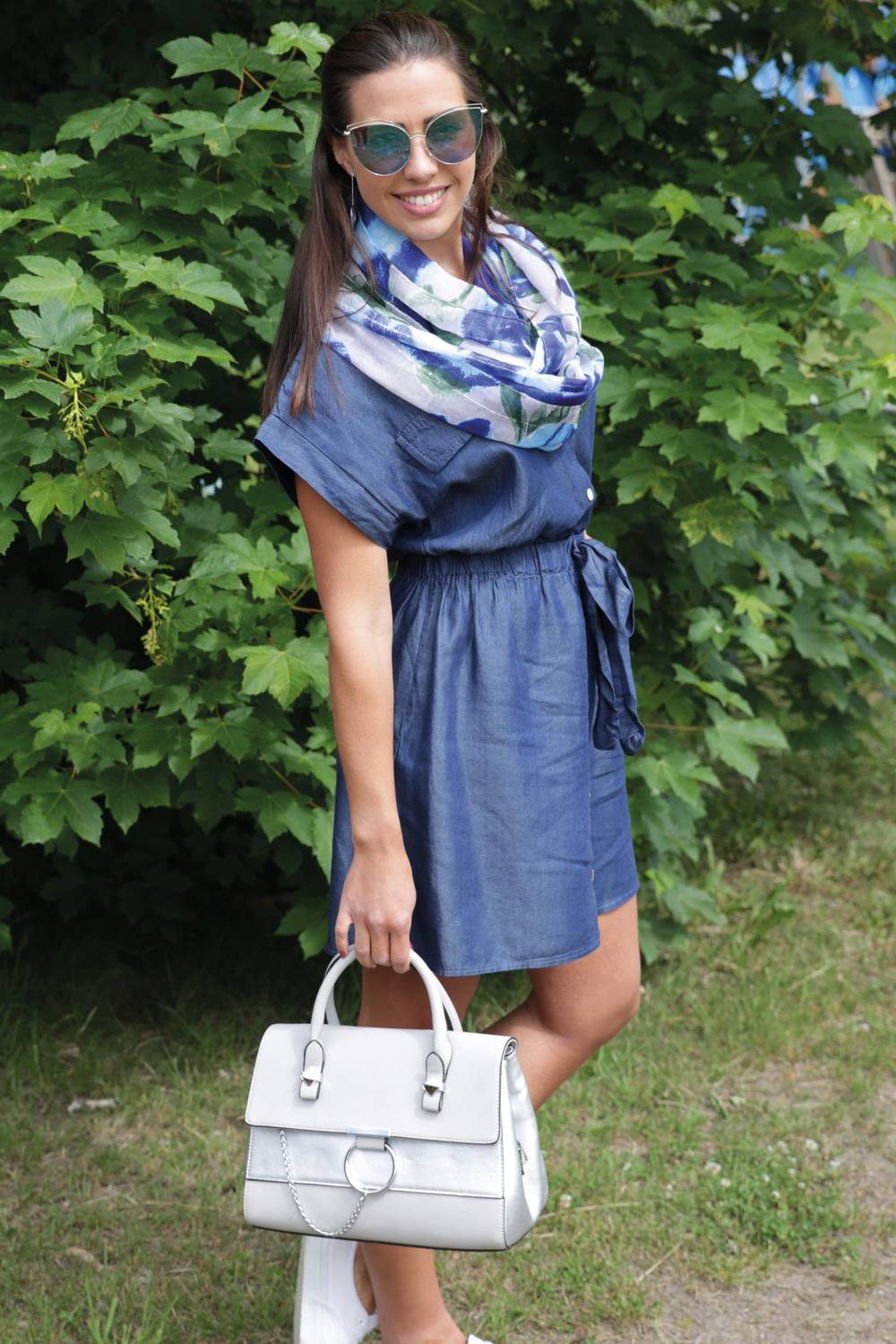 Stylebreaker Henkeltasche 2-Tone mit Metall Ring und Kette Großer Ausverkauf