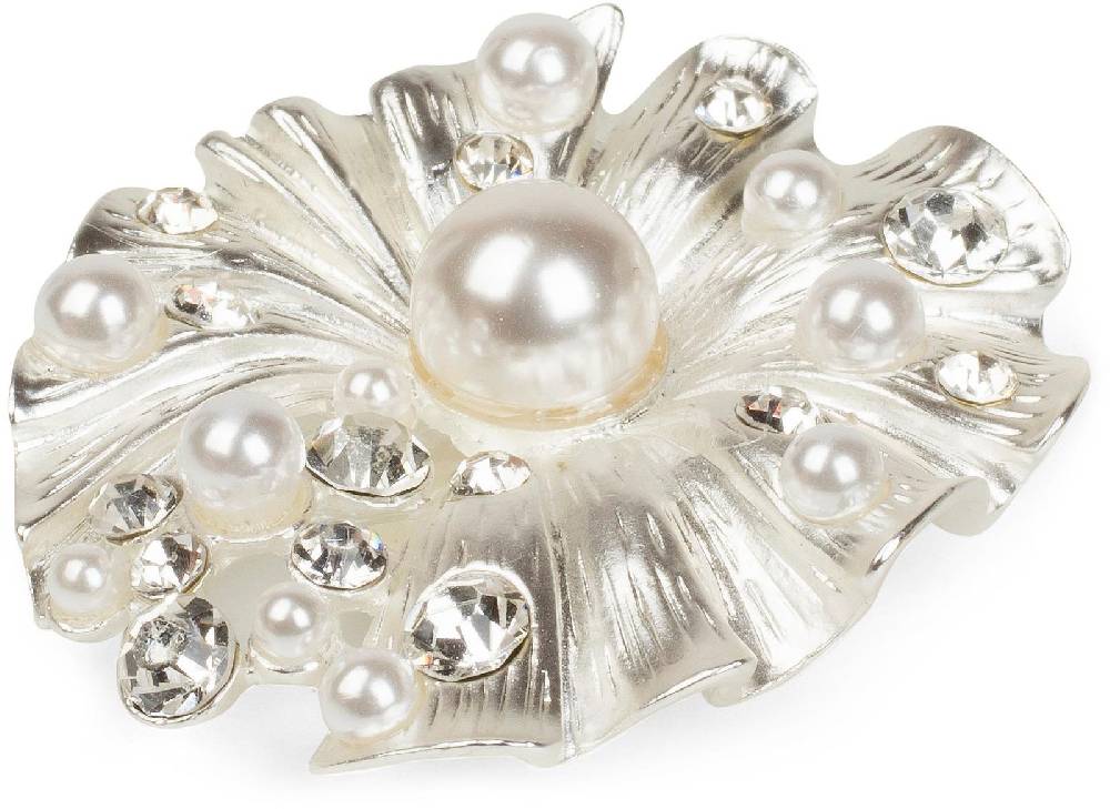 Stylebreaker Muschel Magnet Brosche mit Strass & Perle Begrenztes Angebot