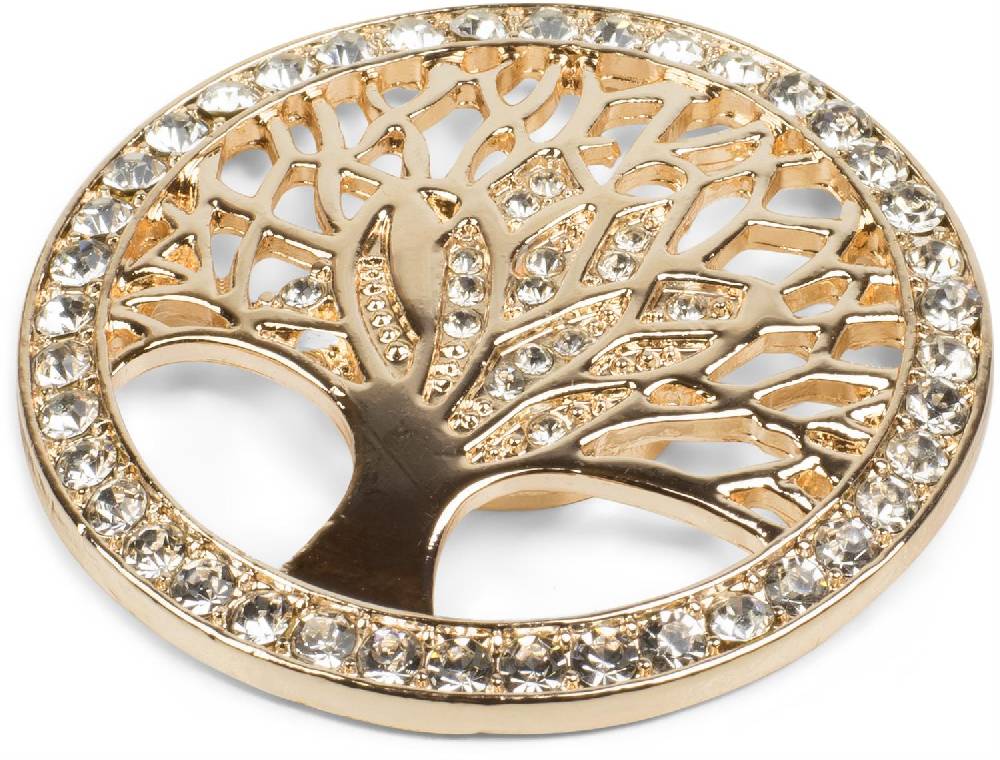 Stylebreaker Lebensbaum Magnet Brosche mit Strass Online Shopping