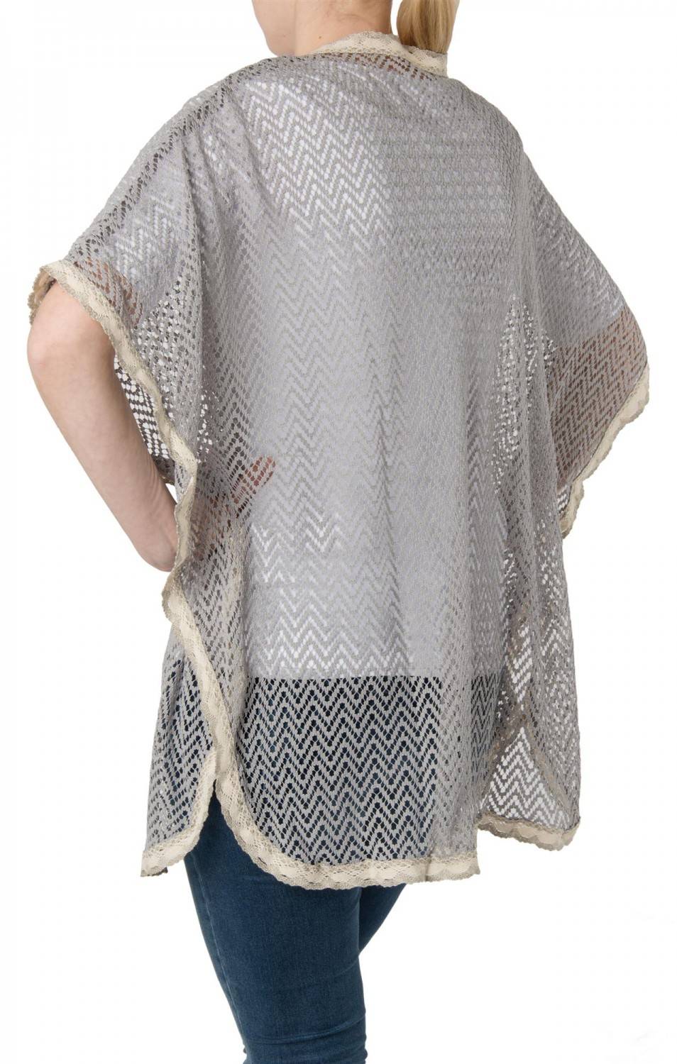 Stylebreaker Leichter Poncho in Häkeloptik JETZT KAUFEN