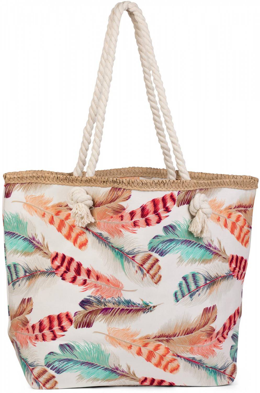 Stylebreaker Strandtasche mit bunten Federn Discount Store für neue Produkte