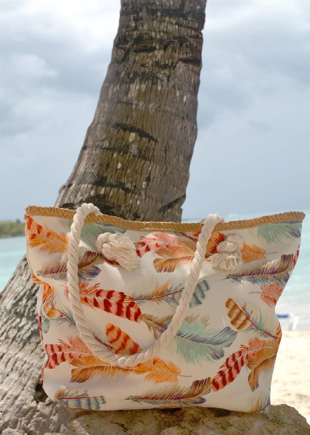 Stylebreaker Strandtasche mit bunten Federn Discount Store für neue Produkte