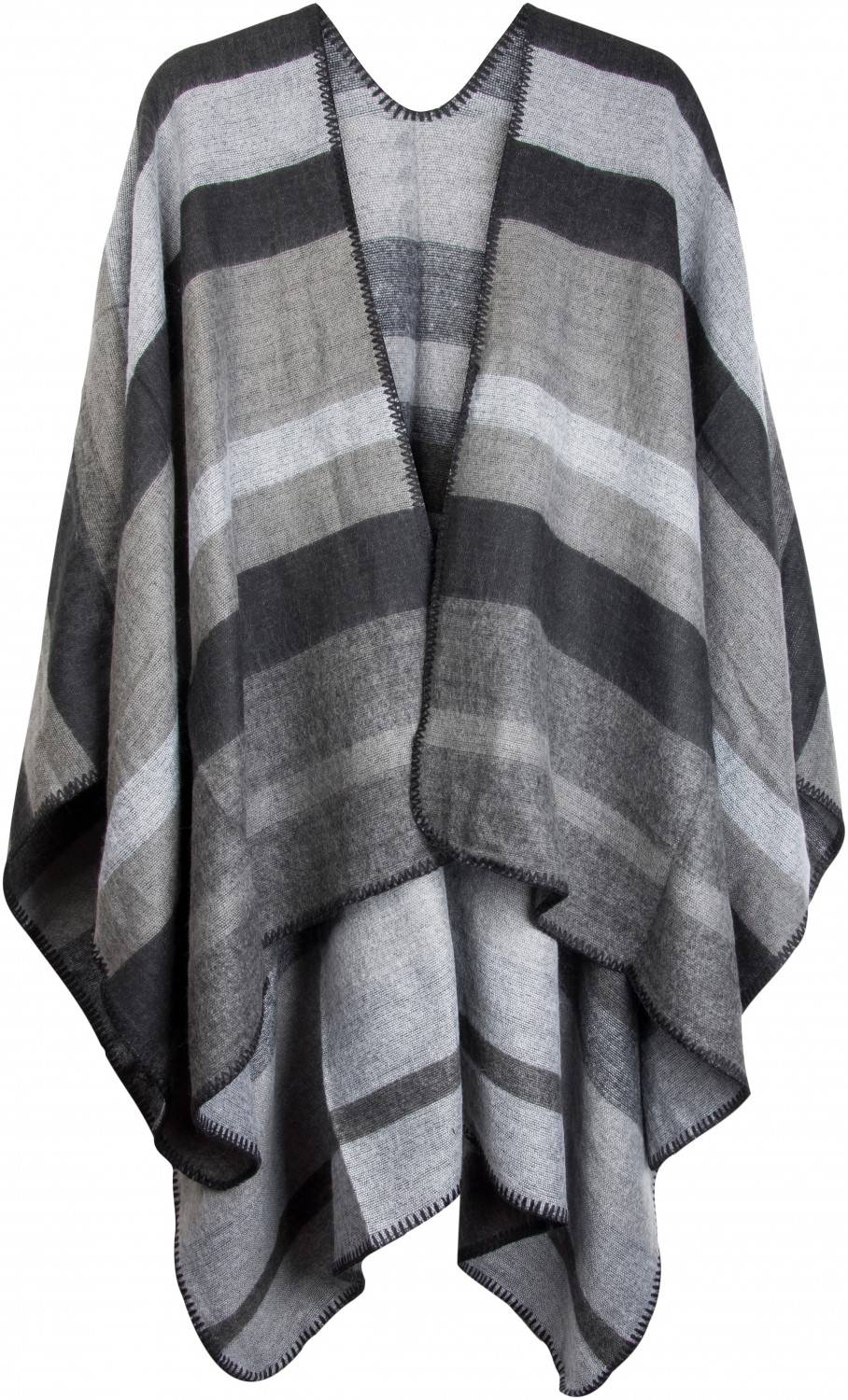 Stylebreaker Poncho Cape mit Streifen Muster Clearance-Verkauf