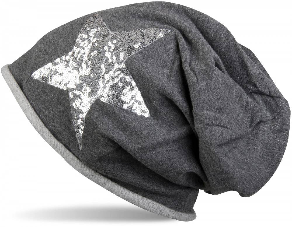 Stylebreaker Beanie mit Pailletten Stern & Rollrand Black Friday Preise