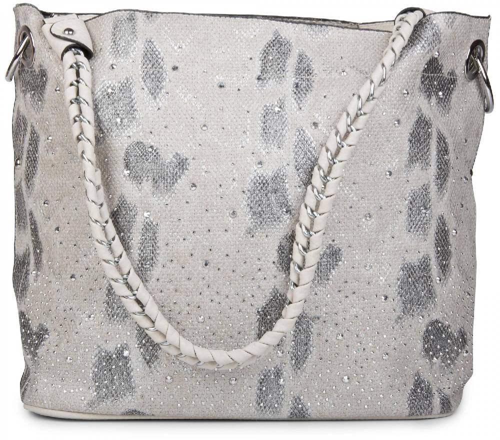 Stylebreaker Handtaschen Set mit Strass Applikation in Schlangenleder Optik 2025